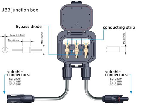 pv junction box how is conected painel sun|pv junction box diagram.